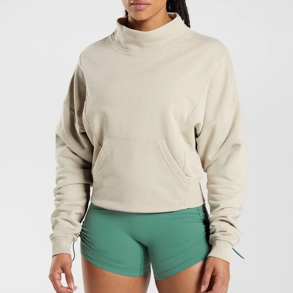 Gymshark Legacy Washed Sweatshirt | Pebble Grey - Picture 2 of 6